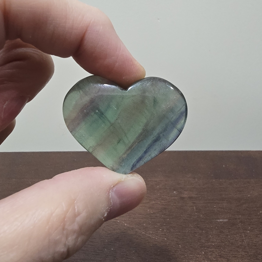 Fluorite Crystal Heart #E